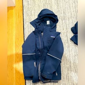 5T kids Patagonia 3 in 1 jacket navy